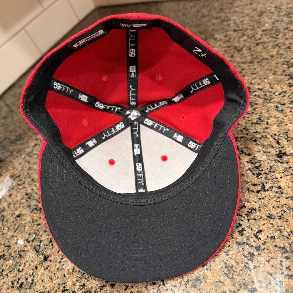 Cleveland Indians New Era 59FIFTY Hat Cap 7 1/2 Made‎ in USA MLB Baseball